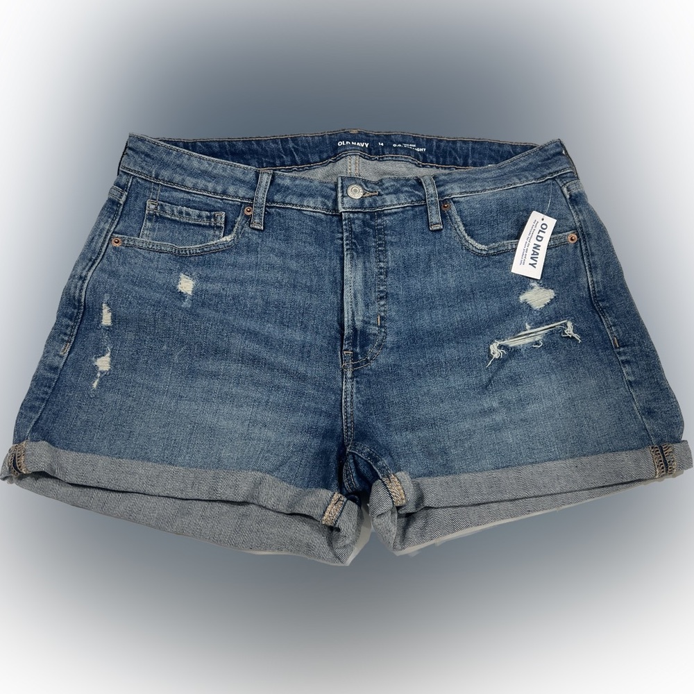 High waisted OG straight jean shorts
